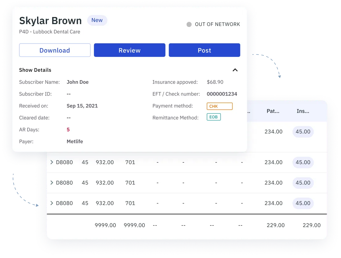 Payment posting and remittance details in Remit AI